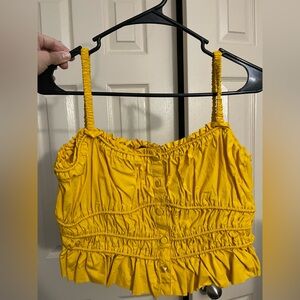 J. Crew Vibrant Yellow Sleeveless Crop Top